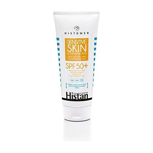 HISTOMER histan sensitive skin active protection spf 50+ - crema solare per pelli sensibili protezione altissima spf 50 + uva- uvb -blue light - anti photoageing - 200 ml