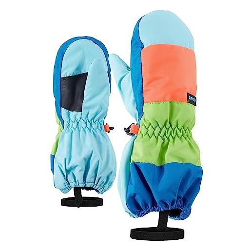 Ziener liwi - guanti da sci, unisex, per bambini, unisex bambini, 801975, blu (blue aqua), 110