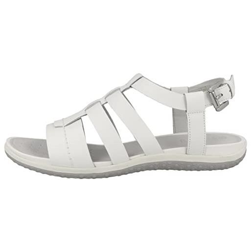 Geox d sandal vega d, sandali donna, bianco (white), 39 eu