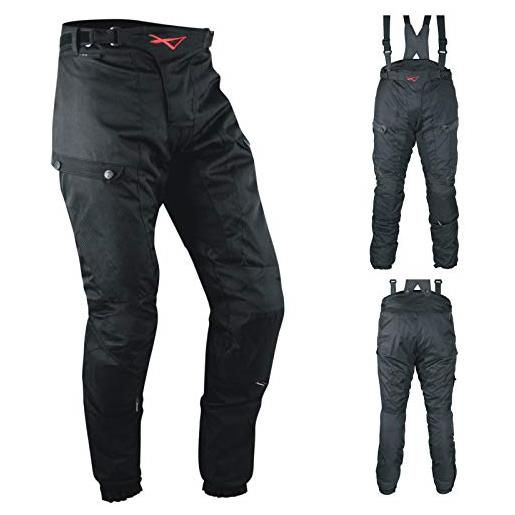 A-Pro pantaloni 3 strati moto tessuto cordura impermeabile sfoderabile lady donna 28