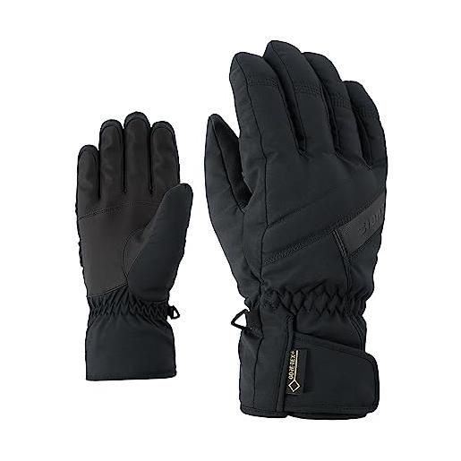 Ziener gapon gtx glove alpine - guanti da sci per adulti, impermeabili, traspiranti, 8,5, colore: nero