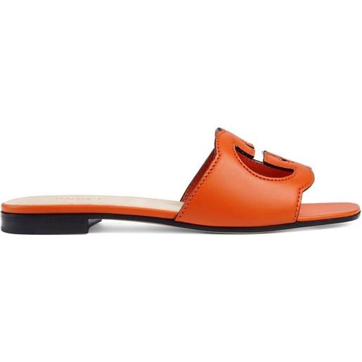Gucci sandali con logo - arancione