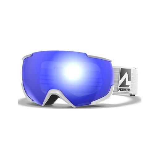 Marker 16: 10+ ski goggles bianco blue hd mirror/cat3+clarity mirror/cat1