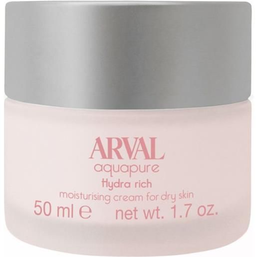 Arval aquapure hydra rich crema idratante per pelli secche, 50-ml