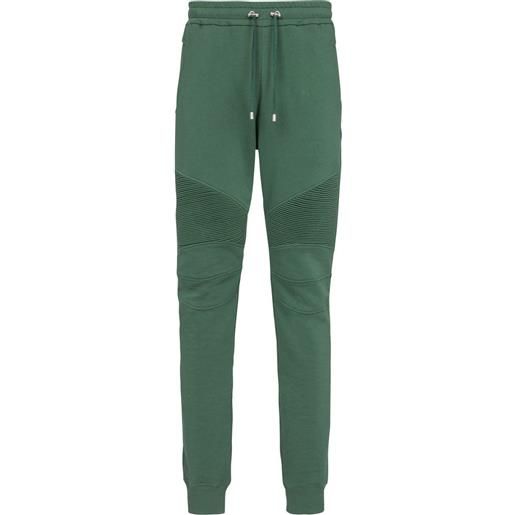 Balmain pantaloni sportivi con coulisse - verde