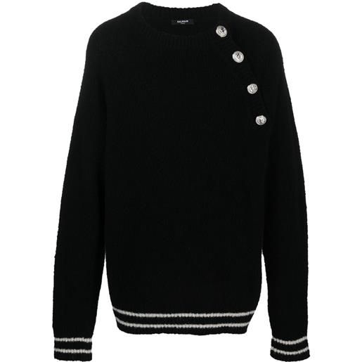 Balmain maglione girocollo - nero