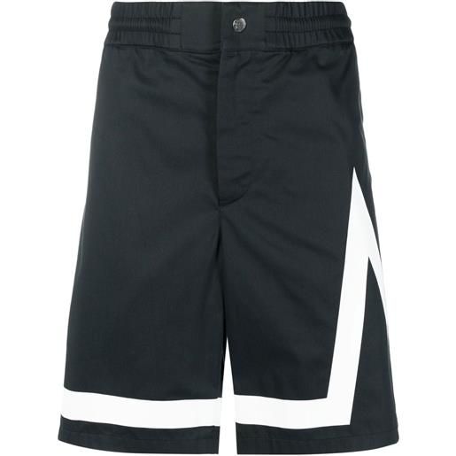 Moncler shorts sportivi con stampa - nero