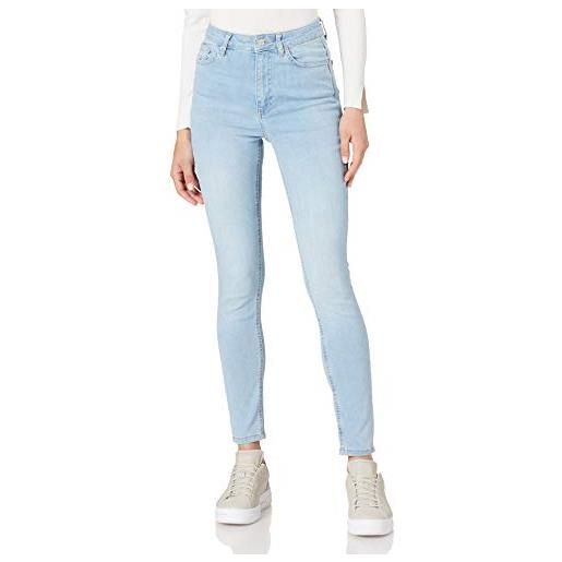 NA-KD skinny high waist jeans, jeans skinny a vita alta, donna, azzurro (light blue), 42