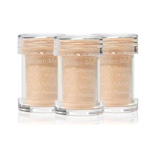Jane Iredale powder-me spf 30 dry sunscreen refill x3, nude - 22.5 g