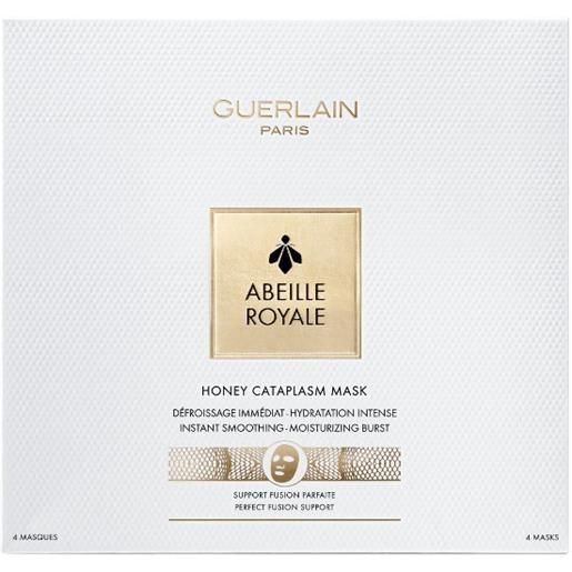 Guerlain abeille royale honey cataplasm mask, scatola con 4 pezzi - maschera viso