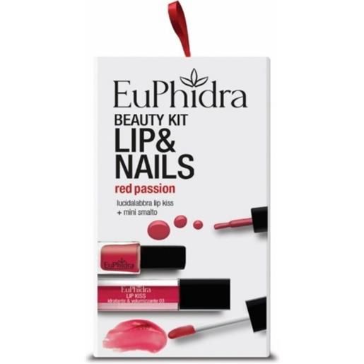 Euphidra beauty kit lip nails red passion promozione