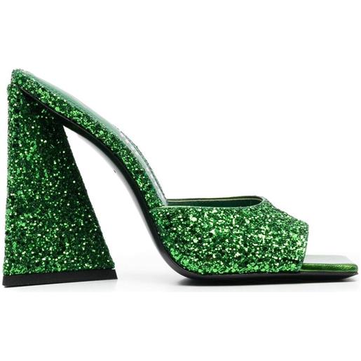 The Attico sandali luz con glitter 105mm - verde