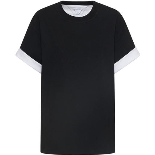 BOTTEGA VENETA t-shirt double layer in jersey di cotone