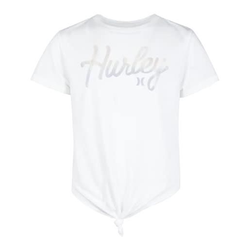Hurley hrlg knotted boxt tee maglietta, rosa (hyper pink), 5 años bambina