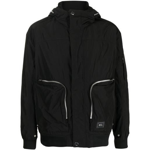 Karl Lagerfeld giacca con cappuccio - nero