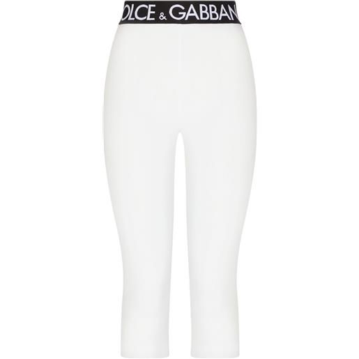 Dolce & Gabbana leggings con stampa crop - bianco