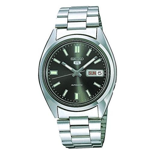 Seiko orologio analogico automatico unisex adulto con cinturino in acciaio inox snxs79