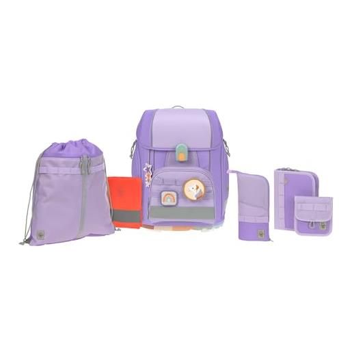 Lässig set di borse per la scuola da 7 pezzi per bambini/school set boxy unique violet/lavender