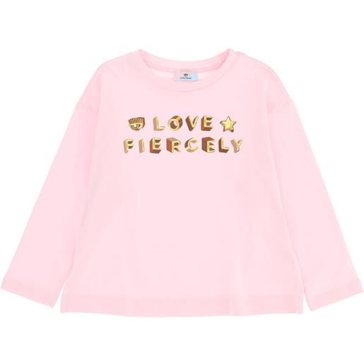 CHIARA FERRAGNI t-shirt jersey manica lunga "love fiercing"