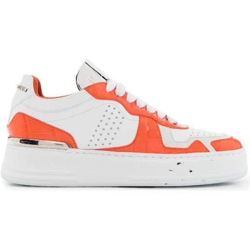 Philipp Plein sneakers con design color-block - arancione