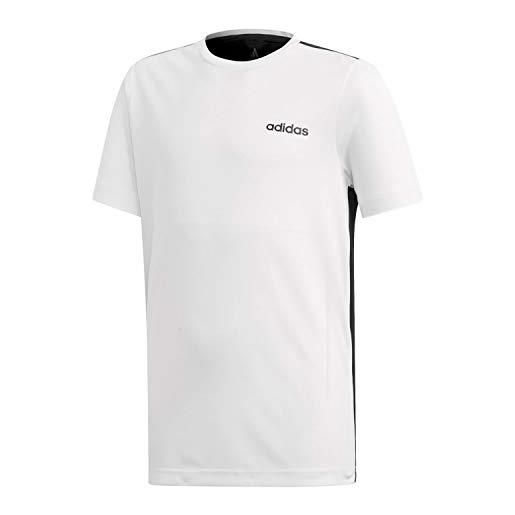 adidas linear logo - maglietta da ragazzo, bambina, t-shirt, dv2915, nero/bianco, fr: m (taille fabricant: 128)