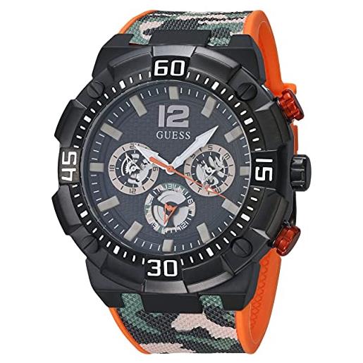 GUESS Orologio casual GW0790G2, Nero, Cinturino