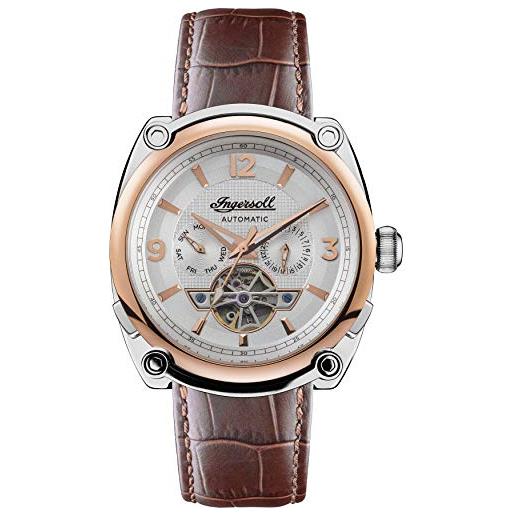 Ingersoll men's the michigan automatic watch with brown dial and brown leather strap i01103b