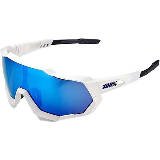 100percent speedtrap sunglasses bianco hiper blue multilayer mirror/cat3