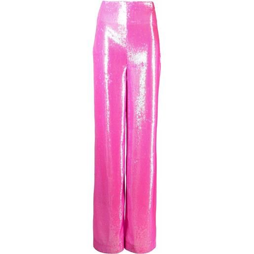 Philipp Plein pantaloni a gamba ampia - rosa
