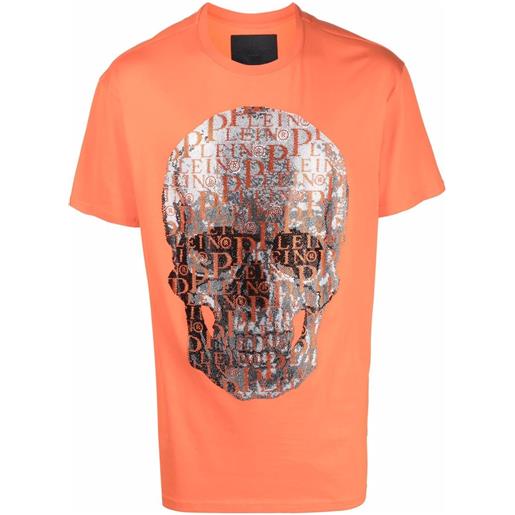 Philipp Plein t-shirt con logo - arancione