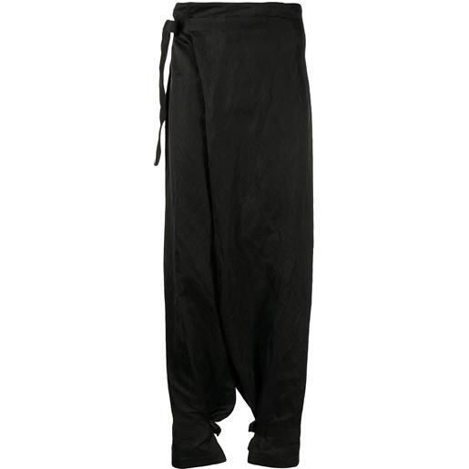 Toogood pantaloni a gamba ampia the morris - nero