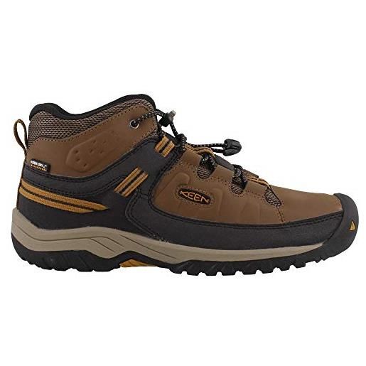 KEEN targhee mid wp, stivali da escursionismo, bambino, marrone (terra scura/marrone dorato), 27/28 eu