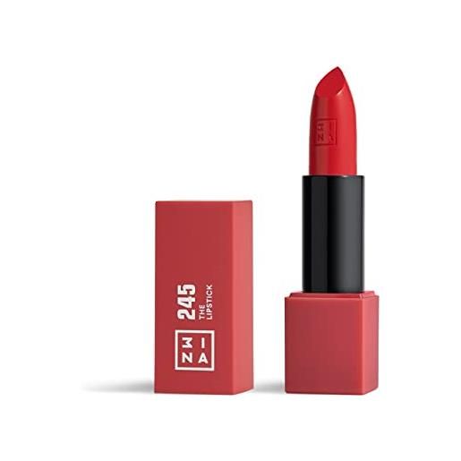3ina makeup - the lipstick 245 - rosso - rossetto matte - alta pigmentazione - rossetti cremosi - profumo di vaniglia e custodia magnetica - lucido e mat - vegan - cruelty free