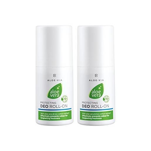 LR aloe vera deodorante protettivo roll-on per auto, confezione da 2