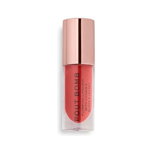 Makeup Revolution London pout bomb gloss labbra volumizzante 4.6 ml tonalità peachy