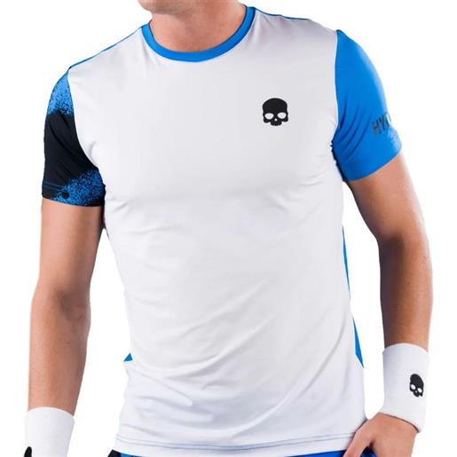 Hydrogen bicolor spray tech tee t-shirt m/m bianca/bluette uomo