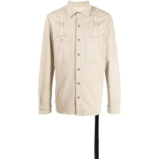Rick Owens DRKSHDW giacca-camicia a maniche lunghe - marrone