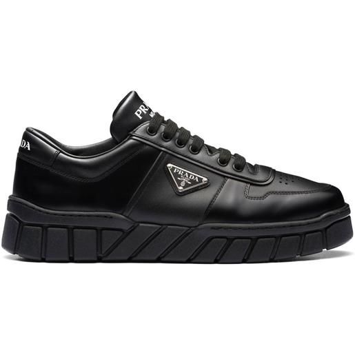 Prada sneakers con placca logo - nero