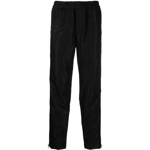 Black Comme Des Garçons pantaloni con zip laterale - nero