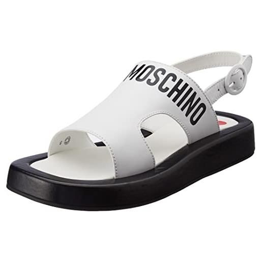 Love Moschino, sandali donna, bianco, 40 eu