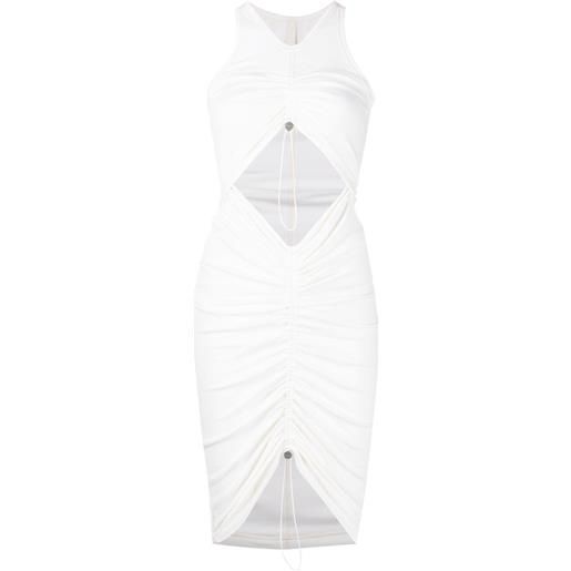 Dion Lee abito smanicato semi trasparente - bianco