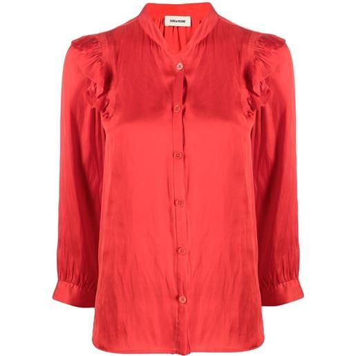 Zadig&Voltaire camicia con ruches - rosso