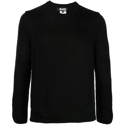 Black Comme Des Garçons maglione reversibile - nero