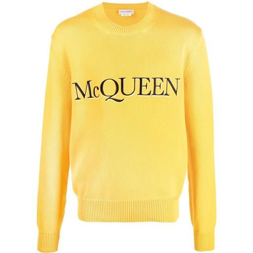 Alexander McQueen maglione con ricamo - giallo