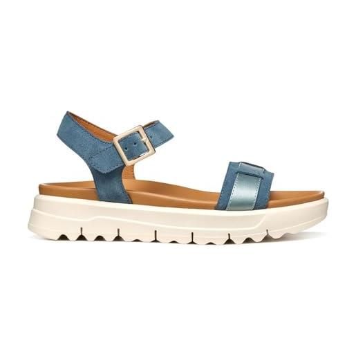 Geox d xand 2.1s a, sandali scorrevoli donna, sand lt gold, 38 eu