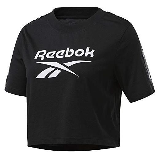 Reebok training essentials tape pack, maglietta donna, medium grey heather, xxs