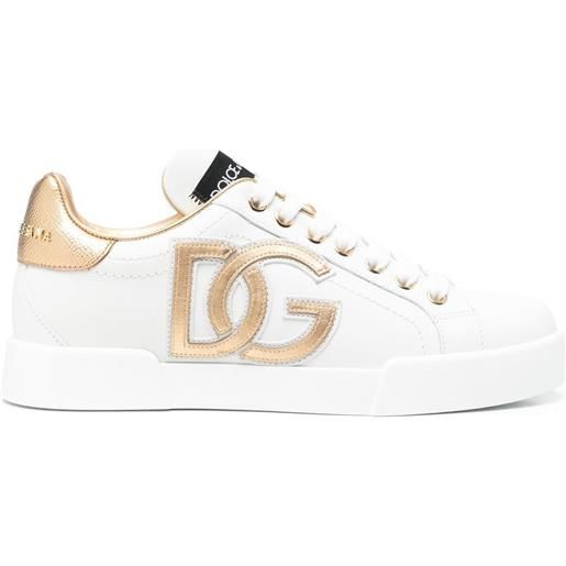 Dolce & Gabbana sneakers con decorazione dg - bianco