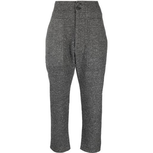 MARANT ÉTOILE pantaloni crop con tasche pouch - grigio