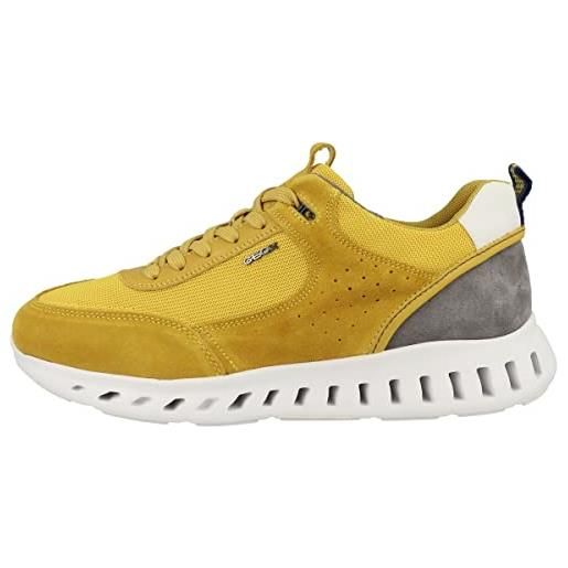 Geox u outstream a, sneakers uomo, giallo (ochre), 39 eu