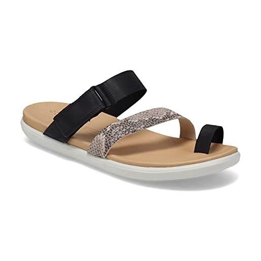 ECCO simpil sandal, sandali piatti donna, nero limestone, 40 eu